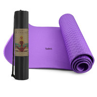 Ensemble de yoga 10 pièces avec tapis de yoga 7 mm, ballon de yoga, bande d'étirement, bande de résistance, anneau de traction, brique de yoga, ensemble de fitness à domicile en EVA