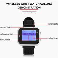 Système d'appel sans fil pour serveurs de restaurant, ensemble de 2 montres et 10 boutons d'appel, téléavertisseur pour soignants, infirmières, café, hôtel, clinique