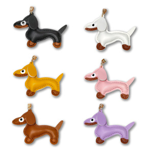 <span class=keywords><strong>Mini</strong></span> perro <span class=keywords><strong>salchicha</strong></span> llavero colgante Animal de dibujos animados con pequeña hebilla redonda PU cuero <span class=keywords><strong>cachorro</strong></span> bolsa colgante Premium coche colgante - Product Image 1