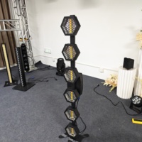 Barre de lumière LED matricielle 6*50W Jaune Doré + RGB à gradation linéaire DMX512 pour scène rétro, discothèque, musique et DJ