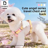 Harnais pour chien en polyester avec ailes d'ange lumineuses d'été, léger et respirant pour chiens de petite/moyenne/grande taille
