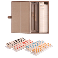 Set Permainan Rummikub Akrilik Mewah Khusus Yahudi, 106 Ubin, Ukiran Lucite,  Oh My Mahjong Rummi Cube Board Game