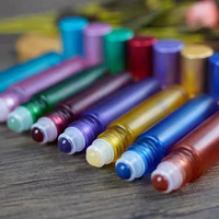Flacon cosmétique givré en verre mat coloré rechargeable pour déodorant roll-on 8 ml 10 ml, idéal pour huile parfumée - Grande Vente