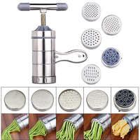 Ustensile de Cuisine en Acier Inoxydable, Petite Presse à Nouilles Manuelle, Outil à Pâtes Ménager, Machine à Fabriquer des Pâtes Manuelle