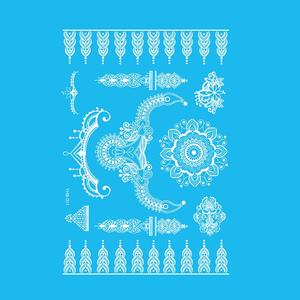 <span class=keywords><strong>Tatouage</strong></span> temporaire imperméable au henné pour mariée, motif dentelle sexy pour femme, cône de henné noir et <span class=keywords><strong>blanc</strong></span> Mehndi - Product Image 5