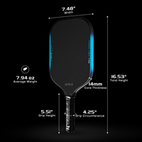 Raquette de pickleball FitSpark Blade 40 trous en fibre de carbone à structure alvéolée - Approuvée USAPA, design sans bord, légère et portable