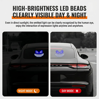 SHUNTOUR Universelle LED-Auto-Emoticon-Leuchte Dynamische Dämonenaugen Heckscheiben-Warnleuchte Farbige USB-Anzeige Großhandel