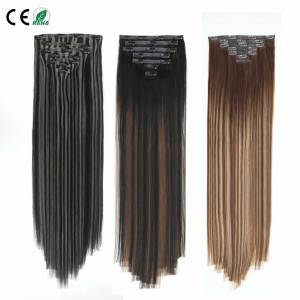 Directo de Fábrica, Juego de 7 Piezas de Extensiones de Cabello con Clip, Extensiones de Cabello Humano con Clip de PU, 16 Tarjetas de Extensiones de Cabello, Entrega Inmediata en Europa y Estados Unidos - Product Image 1