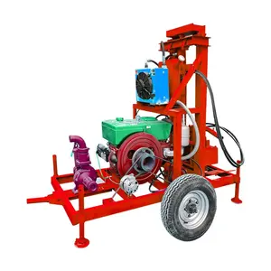 Mobile industriel petite profondeur Portable 80 mètres 50 120M 4 pouces forage Machine de forage de puits d'eau sur support de remorque