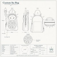 Borsa a tracolla personalizzata con statua della Libertà, stile Ita Bag Kawaii Chibi, verde, con finestra trasparente rotonda e ciondolo a torcia, souvenir di NYC, idea regalo