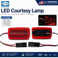 Lampe de signalisation de bienvenue LED pour Toyota 4Runner Tundra Sequoia Lexus Subaru BRZ 2013, projecteur d'avertissement rouge, lampe de porte de courtoisie (Stock US)
