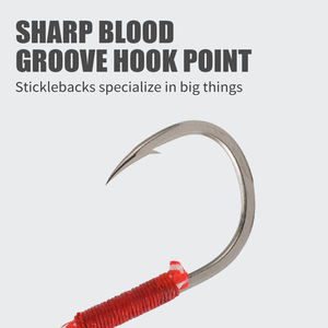 LUSHAZER 10pcs Hameçon à cercle unique Hameçon avec barbes Hameçons de pêche pour méné <span class=keywords><strong>Crayon</strong></span> de pêche Hrad Bait in Rivers Lake - Product Image 4