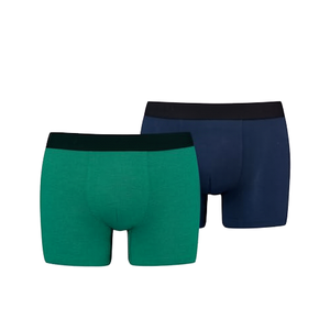 Calzoncillos bóxer de corte medio para hombre, paquete de 2, color verde azulado, de algodón tejido transpirable - Product Image 1