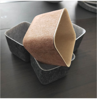 Ensemble de boîtes de rangement en feutre tricoté pour bureau à domicile, grande capacité, plateau de bureau, collations, table basse, boîte de séparation, résistant à l'abrasion, pour garçons