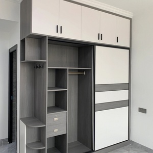 Compact Eco-Friendly Wood <b>Bedroom</b> Wardrobe <b>for</b> <b>Small</b> Apartments High-Capacity Storage Barber <b>Chair</b> Wooden Beds Frame OEM - Product Image 2