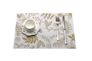 Chất Lượng Cao PVC Vàng Bạc Bột In Không-Trượt Cách Nhiệt Vuông Ăn Mat Có Thể Giặt Cho Giáng Sinh Đồ Nội Thất Nhà Bếp - Product Image 2