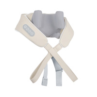 Masseur de cou de type châle, pétrissage par pincement, 4 têtes de massage, chaleur infrarouge, alimentation USB, commande manuelle, relaxation musculaire
