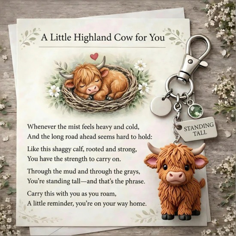 Porte-clés vache des Highlands A