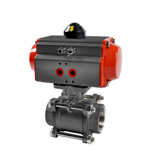 วาล์วควบคุมลมแบบลูกบอล COVNA 2 ทาง 3 ชิ้น 1000 WOG ทำจากสแตนเลส 304 พร้อมสวิตช์จำกัด - Product Image 5