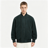 Blouson Bomber en Velours Côtelé Coupe-Vent et Résistant à l'Usure, Personnalisé en Usine (OEM/ODM), Vêtement de Travail Décontracté, Vêtement d'Extérieur Quotidien Ample pour le Streetwear