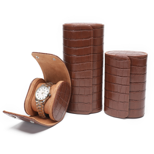 Estuche de Viaje para Reloj de Lujo con Diseño de Cocodrilo, en Cuero PU, con Interior de Gamuza Suave, Protector de Reloj de Pulsera - Product Image 2
