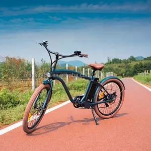 Зеленый Электрический велосипед 48 в 500 Вт Пляжный круизер Электрический велосипед из Китая для взрослых литиевая батарея ЖК-дисплей на заказ