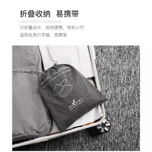 Zapatillas de viaje de estilo japonés, de algodón gris y negro, transpirables, para mantener el calor, para uso en el hogar, para invitados, para todas las estaciones, plegables y portátiles - Product Image 2