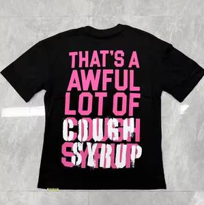 Camiseta 100% de algodón de alta calidad, ajuste clásico de gran tamaño, diseño sólido personalizable, camiseta personalizable 'That's Awful Lot Cough Syrup' - Product Image 2