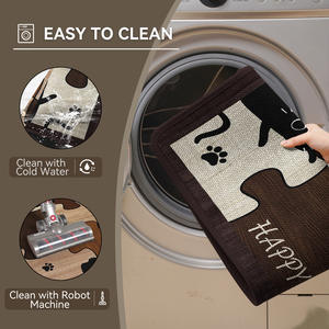 Alfombra de Baño Rectangular Antideslizante Sally Ma Walnut Cat, de Fibra de Poliéster, con Lindo Diseño de Animales - Product Image 5