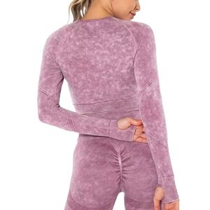 Conjuntos Deportivos de Dos Piezas de Manga Larga para Gimnasio, Lavado Nieve, Alta Calidad, Personalizados, Transpirables, sin Costuras, para Yoga, para Mujer - Product Image 6