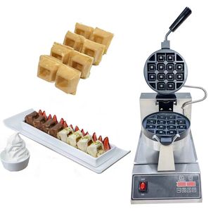 Gaufrier électrique simple pour gaufres belges en acier inoxydable 1200W - Product Image 2