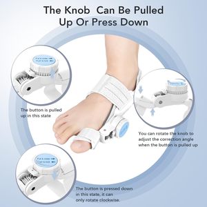 <span class=keywords><strong>Correcteur</strong></span> d'<span class=keywords><strong>hallux</strong></span> <span class=keywords><strong>valgus</strong></span> pour femmes et hommes, redresseur d'orteil, attelle orthopédique en silicone réglable avec bouton, séparateur d'orteils, soulagement de la douleur - Product Image 4
