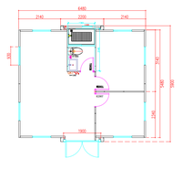 Maison conteneur extensible à 2 chambres, design moderne, pour salle d'exposition de concessionnaires et commandes en gros