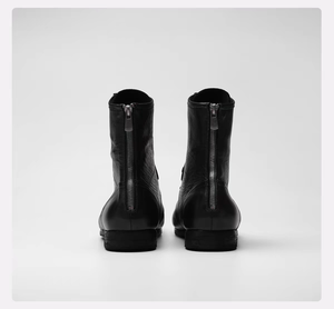 Bottes <span class=keywords><strong>Chelsea</strong></span> Marten Style Loisir pour Hommes et Femmes, Chaussures d'Entraînement Hiver Haut de Gamme en Cuir Microfibre à Embout en Acier - Product Image 5