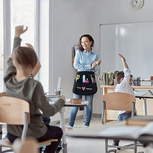 Delantales cortos de algodón para maestro, <span class=keywords><strong>delantal</strong></span> de cintura con bolsillos para camarero, venta al por mayor - Product Image 2