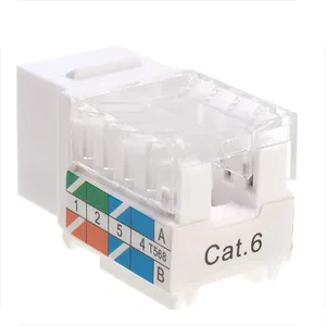 CAT6 RJ45 키스톤 잭 여성 커플러 삽입 스냅 인 커넥터 소켓 어댑터 포트 rj45 듀얼 포트 잭