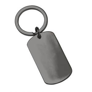 Llavero Rectangular de Metal Pulido de 30x54mm, Portamonedas con Acabado Pulido, Llaveros Metálicos - Product Image 1