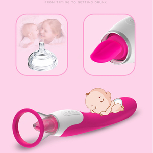 Vibrador de Lengua con Succión Clitoriana, Masajeador con Ventosa, Juguete Sexual para Parejas, Vibrador con Lengua Electrónica para Lamido, Dildo para Mujeres Adultas - Product Image 4