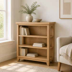 Modern French Retro Vintage Villa Wine Cabinet Display Simple Brown <b>Solid</b> <b>Wood</b> Small <b>Bookcase</b> Sideboard Storage Cabinet - Product Image 2