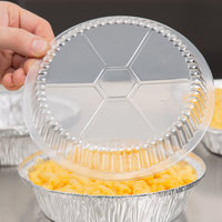 Couvercle jetable en plastique de haute qualité, vente directe d'usine, pour conteneur rond, hôtel, pique-nique, mariage, restaurant, utilisation à emporter