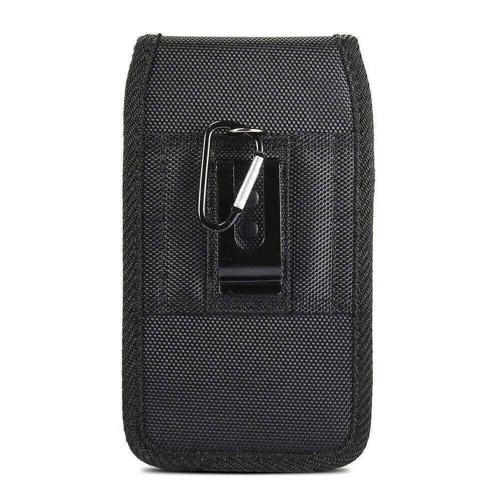 Porta Cellulare Da Cintura Con Clip - Custodia Protettiva In Tessuto Oxford, Nero - Foto 8