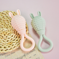 Kan Zon Maysun Siliconen Food Grade Bpa Gratis Nieuwe Ontwerp Baby Chewable Tandjes Bijtring Baby Molaire Bunny Rammelaar Speelgoed