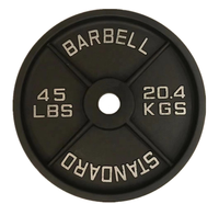Disques de poids noirs en fonte pour haltères de musculation, 5kg, 10kg, 20kg, 25kg, 45lb, pour entraînement de force en salle de sport