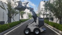 Mini-chargeuse compacte sur roues diesel 1000 kg, force de rupture 3,5 kN, hydraulique 16 MPa, mini-dumper compact, moteur, capacité de montée 25 degrés