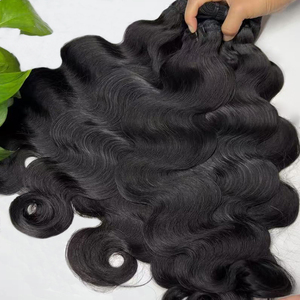 ผมต่อแบบ Body Wave แท้ 100% แบบ Remy สีดำธรรมชาติ ผมหนาสองชั้น ขายส่ง - Product Image 2