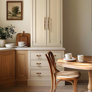 Kenop Kabinet Kuningan Solid Vintage, Gagang Pintu Lemari & Kabinet Walnut, Kenop Lubang Tunggal Gaya Mid-Century untuk Perabot Laci - Product Image 4