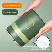 Yolecen Portable En Acier Inoxydable Isolé Pot À Deux Niveaux Boîte À Lunch Compartiments Épaissie Vide Thermique Cuisinière pour Étudiants Couvercle