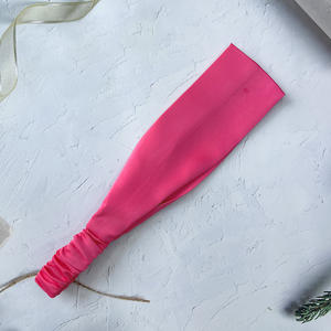 महिलाओं के 8 सेमी ठोस रंग लोचदार खेल कपड़े रेशम साटन हेयरबैंड सरल शैली योग सौंदर्य हेडबैंड उपहार - Product Image 6