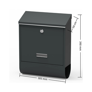 Boîte aux lettres murale en acier moderne pour jardin, utilisation extérieure, étanche, durable, antivol, pour appartement, livraison de <span class=keywords><strong>colis</strong></span>, <span class=keywords><strong>POSTE</strong></span> - Product Image 4