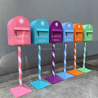 Boîte aux lettres NINI de Noël sur pied, antivol, en acier, étanche, avec serrure robuste et fonctions de sécurité, installation murale